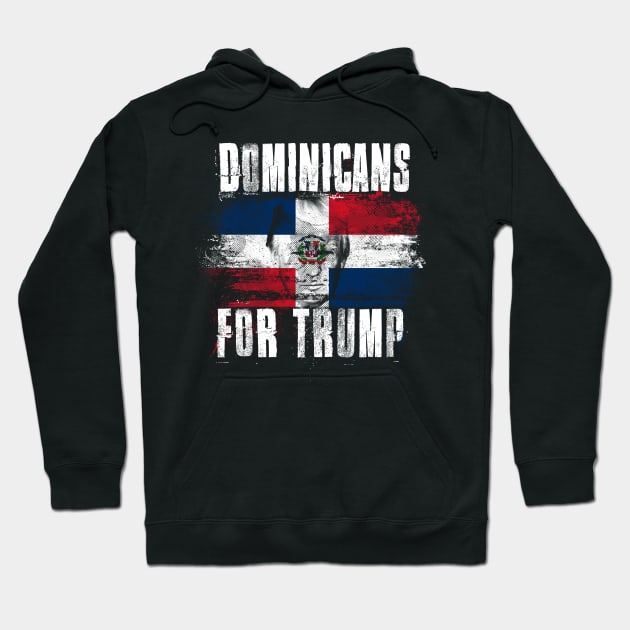 Dominicans For Trump - Trump 2020 Patriotic Flag Hoodie by Family Heritage Gifts